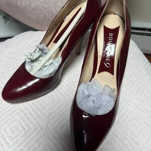 Boutique 9 Burgundy Patent Pointed-Toe Pumps